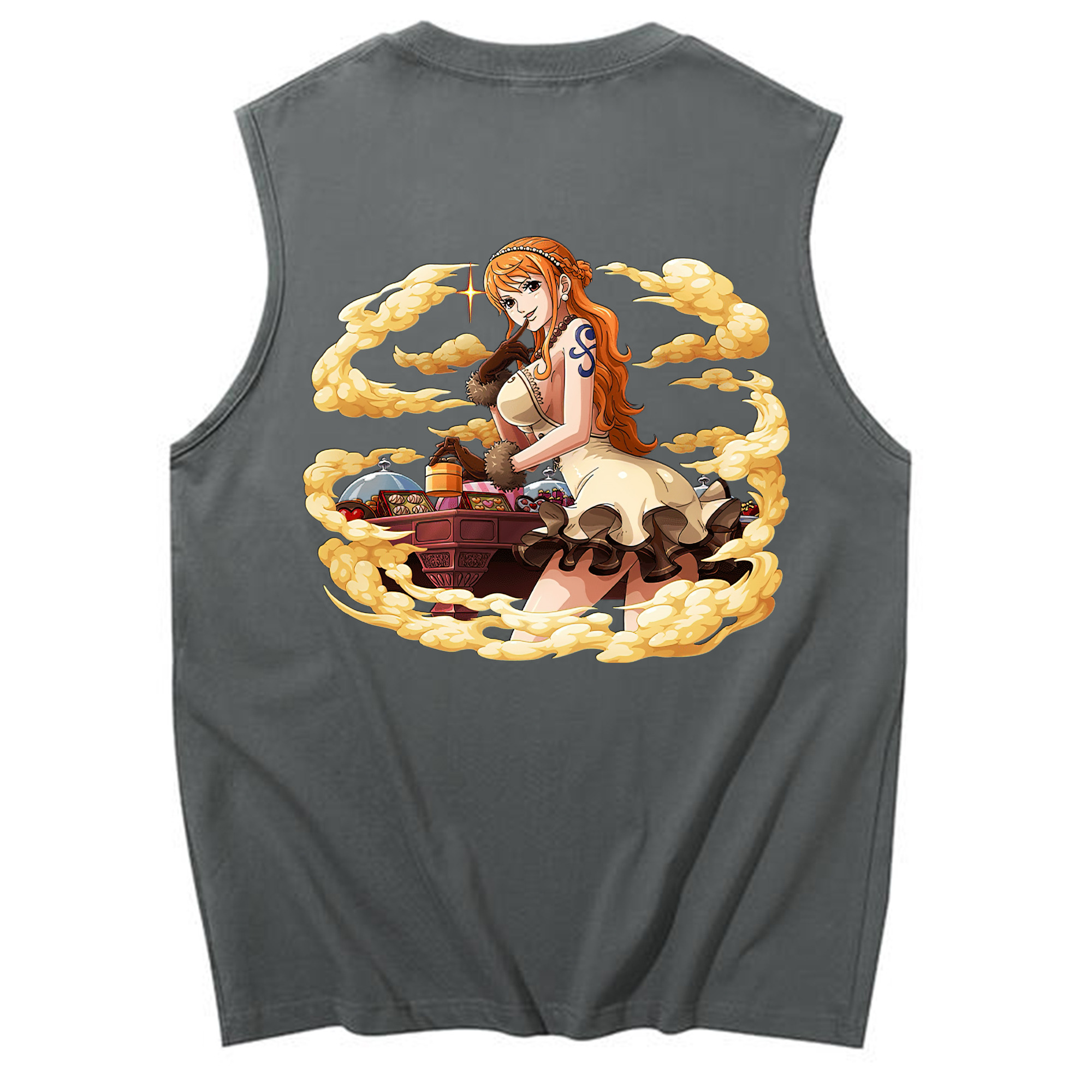 ワンピース ナミ ONE PIECE Nami コットン100％タンクトップ（背面プリント）